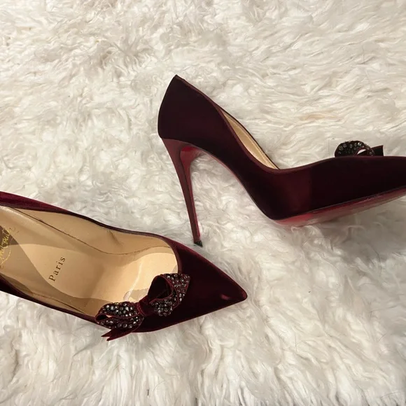 Christian Louboutin- worn once size 39 So Me Louboutin heels worn once in size 39, 6. Comes... | Depop main image 4